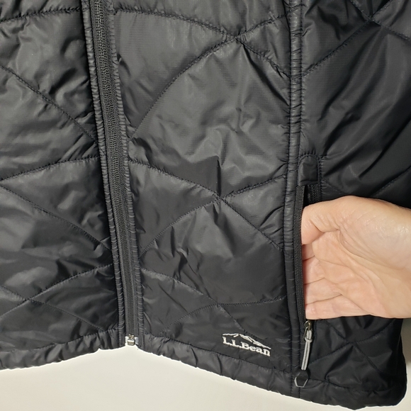 LL BEAN Jacket Size XS Black Lightweight PermaLoft Quilted Packable - Picture 7 of 15